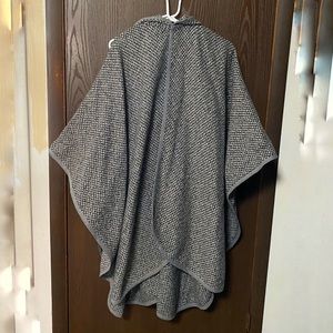 Gray Hooded tweed cape